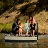 family visiting Lake Talbot