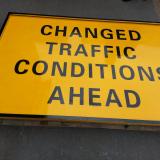 Changed traffic conditions ahead