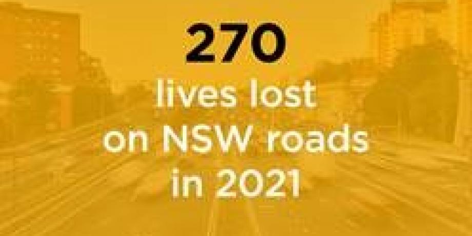 270 lives lost on NSW roads in 2021